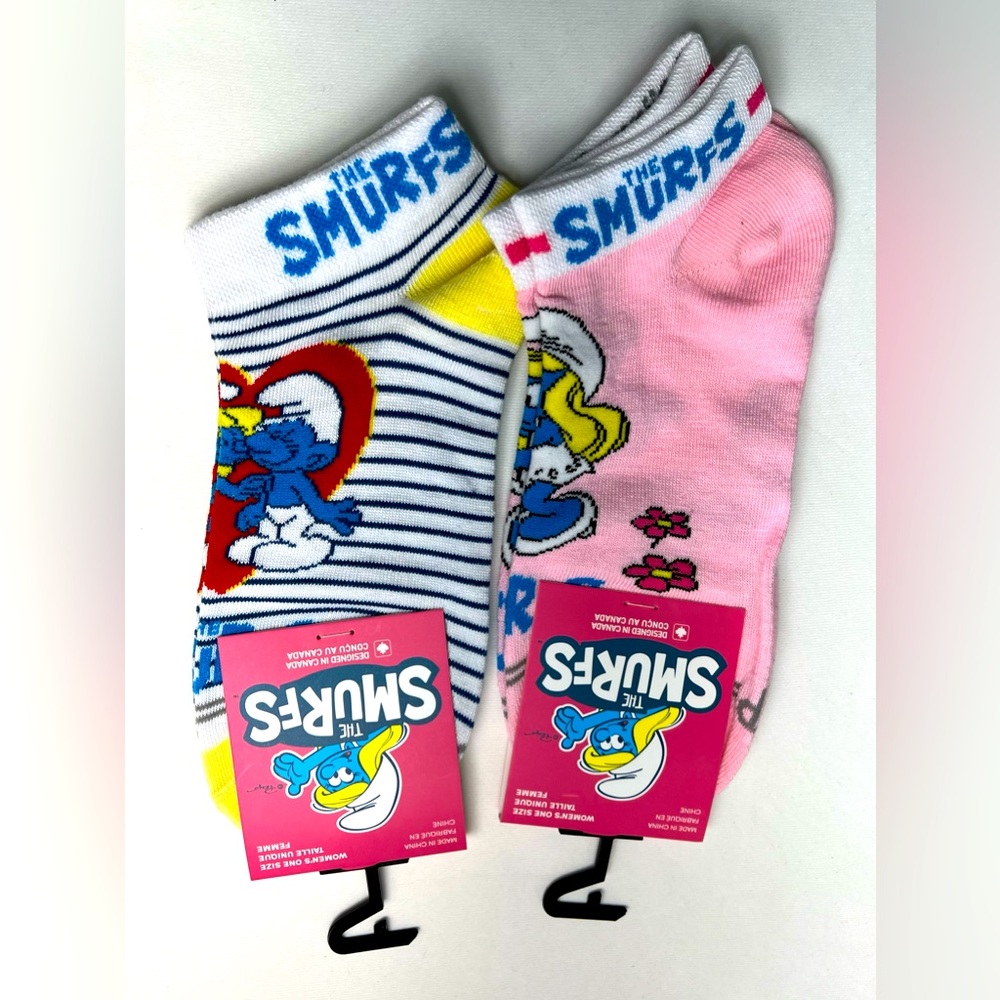 Perri’s Socks - Smurf’s Ankle Socks 2 Pairs - Size:WOMEN 6-9.5